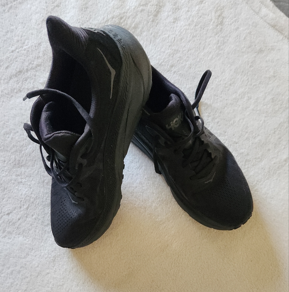 Hoka One One Black Athletic Shoes with